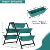 ZNTS Raised Garden Planter Bed, Tiered Planter Stand with 5 Boxes, Vertical Raised Garden Bed for Herbs, 61146457