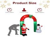 8ft with Santa Snowman 7 Lights Inflatable Festive Arch Decoration 14926679