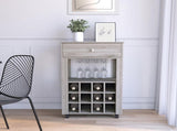DEPOT E-SHOP Margh Bar Cart Drawer, Light Gray B097133242