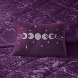 Full/Queen Velvet Comforter Set with Throw Pillow B03595930