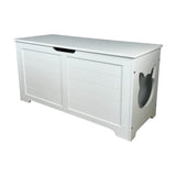 39.4" Top open Cat Litter Box Enclosure Furniture, Cat Washroom, Hidden Litter Box Cover, Cabinet W1412P176880