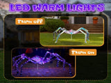 3FT Halloween Decorations Light Up Spider, Outdoor Halloween Decor Lighted Iridescent Spider, 21296095