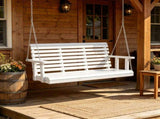 4.5 ft Wooden Porch Swing with Hanging Chains, 880 lbs Heavy Duty Patio Bench Swing for Courtyard & 65145680