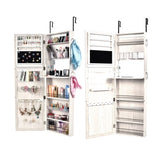 Retro Wood Whole Body Mirror Decoration Storage Mirror Jewelry Mirror Cabinet White 30030813