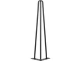 Set of 4 Black Hairpin Table Legs, 22" 3-Rod Design, 880 lbs Total Load Capacity 34787406