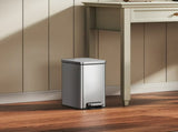 Bedroom / Office Trash Can, 2.6 Gallon Small Stainless Steel Step Garbage Bucket Bin with Soft Close 16846957
