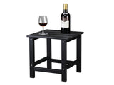 36*36*47cm Single Layer Square HDPE Side Table Black 05086135