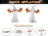 12ft 4pcs LED Lights Giant Scary Ghost Flames and Flashing Red Eyes Inflatable Halloween Decoration 63244096