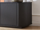 Sideboard Storage Cabinet TV Stand with wave pattern Buffet Cabinet Wooden Vertical Striped Cabinet W1162P295361