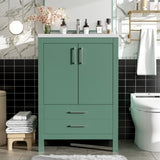 24'' Bathroom Vanity with Ceramic Sink Combo, Modern Freestanding Storae Cabinet with Silver N710P228364F