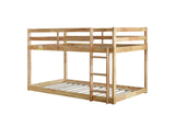 ZNTS Solid Wooden , Solid Rubber Wooden Twin over Twin Loft Bed with Ladder ,Upper and Bottom Bed W504P191652