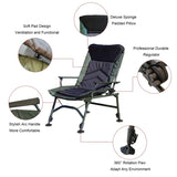 ZNTS Camping Lounge Chair, Portable Folding Reclining Camping Chair with Adjustable backrest for Indoor 99685219