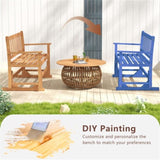 2-Person Wooden Outdoor Rocking ChairPatio Swing Rocking Loveseat 71712050