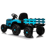 ZNTS Ride on Tractor with Trailer,24V 400W Powered Electric Tractor Toy w/Remote Control,electric car for W1578P194692