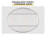 13-inch Portable Ceramic Charcoal Grill with Grill Stand, Stainless Steel Cooking Grate, Heat 29244848