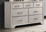 1pc Contemporary Style Storage Drawers Dresser Bedroom Solid Wood Wooden Furniture White Mist Finish B011P228954
