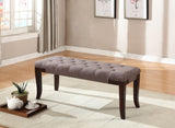 Linon Tufted Bench, Fabric, Brown T2574P164587