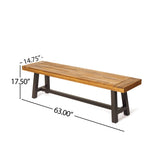 Outdoor Carlisle Benches, Sandblasted Brown Rustic Metal 54562.00