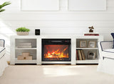 58 inch white double-sided cross fireplace cabinet 149 * 40 * 60cm 18 inch fireplace core 05117543