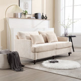 COOLMORE Mid Century Modern chenille Fabric Loveseat sofa, 2-Seat Upholstered Loveseat Sofa Modern W395P151895