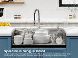 Stainless Steel Kitchen Sink, 30x22 Single Bowl, Overmount Handmade Sink in Brushed, with Cutting 83895540