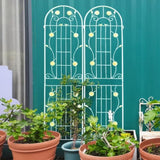 2 Pack Metal Garden Trellis 86.7" x 19.7" Rustproof Trellis for Climbing Plants Outdoor Flower W1586135960