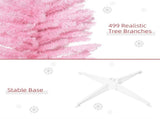 7 foot pink Christmas tree with bracket 01460573