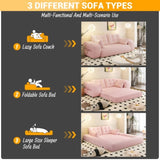 Human Dog Bed, Lazy Sofa Couch, 78.7" Multi-Functional Foldable Sofa Bed, 3-in-1 Teddy Fabric W1885P306886