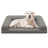 ZNTS 36" Orthopedic Dog Bed,Egg-Foam Dog Crate Bed with 3-Side Bolster and Removable Washable Bed 18758361