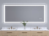 60x36" Frameless Eco-Friendly Silver Mirror Dual LED Light Strips Front and Back LightingUnable 31167470