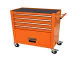 4 DRAWERS MULTIFUNCTIONAL TOOL CART WITH WHEELS-ORANGE 39411737
