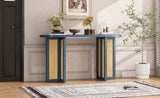 TREXM Farmhouse Rattan Console Entryway, Narrow Console with Storage, Hallway N715P245743M