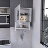 Balboa Wall Cabinet, Towel Bar, 1 Door White B200P242416