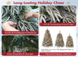 Snowy Cascading Christmas Trees 3-Piece Set with Control Lighting, Flocked Weeping Branches, and N710P523023K