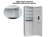 53" Fingerprint Touch Panel In-Wall Safe,Hidden Wall Gun Safe for Rifles with Adjustable 83302591