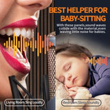 Wood Panels for Wall Slat Wall Panels, 4PC Wood Slat Acoustic Panels for Wall and Ceiling - 3D W347P317959