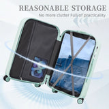 20/24/28in ABS Spinner Wheel Luggage, Carry on Suitcase, with Cup Holder & USB Port W2787P262952