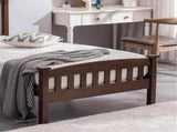 Twin Pine Frame Painted Single-Layer Wooden Curved Headboard and Footboard Frame Wooden 79981219