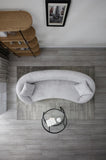 93.31" Minimalist Curved Sofa, 3 Seater, Chenille Fabric Upholstered Sofa, Tight Curved Back W2664P179336