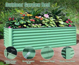 8x4x2 ft Galvanized Raised Garden Bed, Outdoor Planter Garden Boxes Large Metal Planter Box for W1859P198006