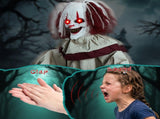 5.7ft Standing Balloon Clown Halloween Decor with Red Flashing Eyes, Vibration & Clown Sound, 56630086