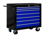 7 DRAWERS MULTIFUNCTIONAL TOOL CART WITH WHEELS-BLACKBLUE 36619342