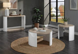 Oak and White High Gloss 1-Drawer Coffee Table B062P209136