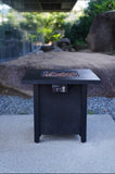 25" H Outdoor Patio Propane Gas Fire Pit Table - 50,000 BTU High-temperature-resistant carving W2691P231674