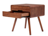 Wood Nightstand End Side Table with Drawer & Solid Wood Legs for Living Room, Bedroom 80414139