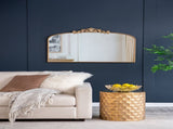 40" x 31" Classic Design Gold Arch Mirror and Baroque Inspired Frame for Living Room Bathrrom W2078127696