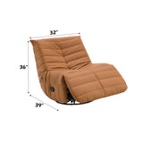 Talmon Orange Synthenic Leather Glider Recliner with Swivel B2726P245872
