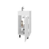 FM FURNITURE Quartzsite Bathroom Vanity with Integrated Sink, White B128P293881