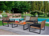 4-Piece Patio Furniture Set Outdoor Balcony Porch Garden Backyard Lawn Furniture Acacia Wood Table W2391P149818