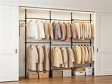 No Drill Floor to Ceiling Tension Clothes Rack, Heavy Duty Carbon Steel Garment Organizer with 4 41293919